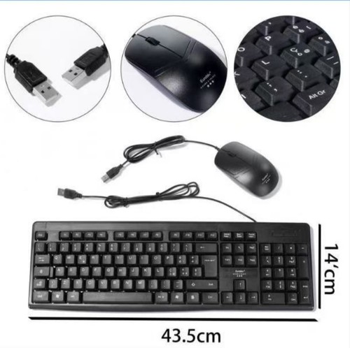 Kit tastiera mouse con filo - e,